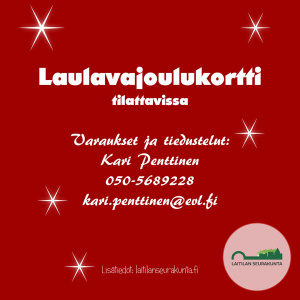 Laulava joulukortti mainos